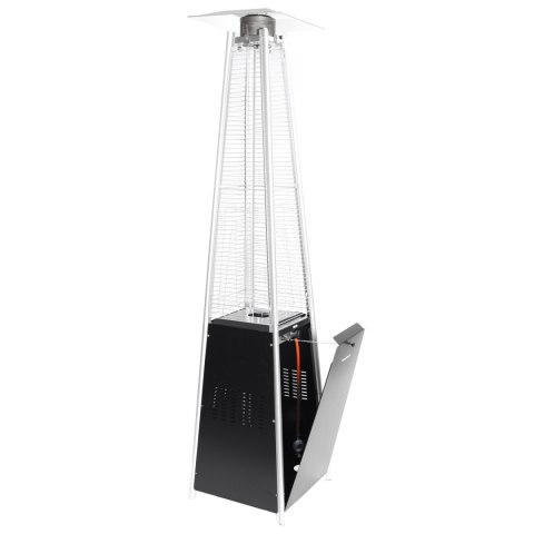 Duży parasol grzewczy tarasowy piramida 227 cm ogrzewacz kominek gazowy 13kW pokrowiec