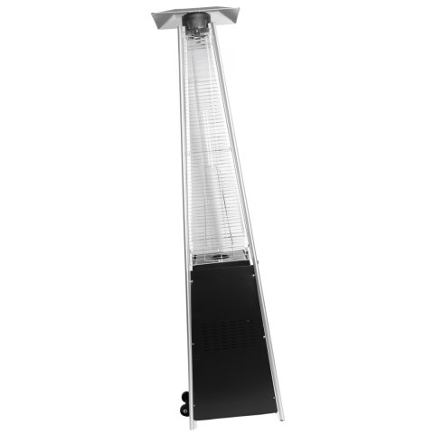 Duży parasol grzewczy tarasowy piramida 227 cm ogrzewacz kominek gazowy 13kW pokrowiec