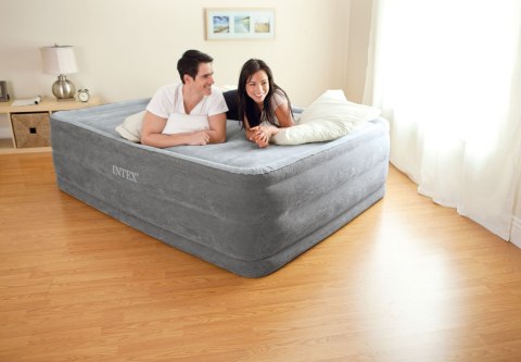 Dwuosobowy materac dmuchany 152x203x56 cm łóżko pompka 220V INTEX 64418 ND