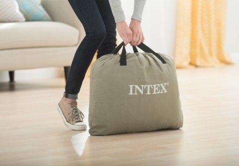 Dwuosobowy materac dmuchany 152x203x56 cm łóżko pompka 220V INTEX 64418 ND