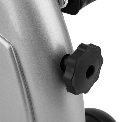 Kompaktowy rower treningowy rotor do ćwiczen rowerek rehabilitacyjny 2w1 srebrny