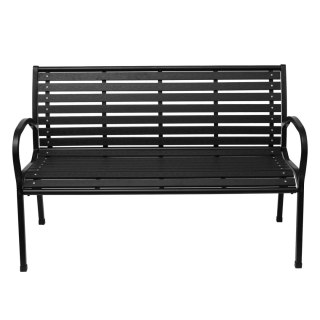 Ławka ogrodowa 126 cm z oparciem premium parkowa metalowa taras balkon