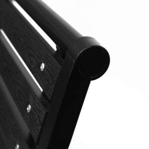 Ławka ogrodowa 126 cm z oparciem premium parkowa metalowa taras balkon
