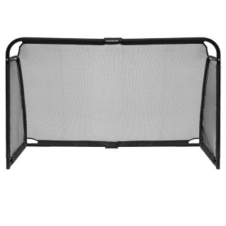 Metalowa bramka piłkarska z siatką treningową do gry w piłkę nożną 180x120x60 cm czarna