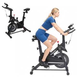 Rower treningowy cardio domowy stacjonarny Bauerkraft koło zamachowe 4kg biały