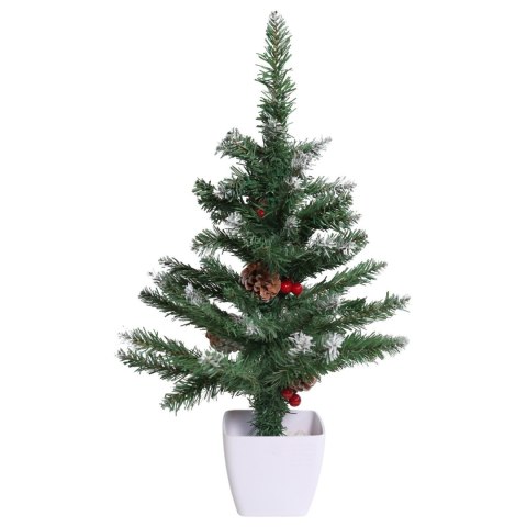Choinka sztuczna w doniczce sosna ośnieżona 90 cm na biurko stroik