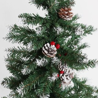 Choinka sztuczna w doniczce sosna ośnieżona 90 cm na biurko stroik
