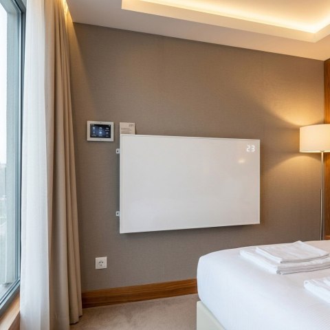 Grzejnik na podczerwień panel grzewczy promiennik IR 1200W WIFI 60x120 cm z wyświetlaczem LED