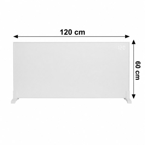 Grzejnik na podczerwień panel grzewczy promiennik IR 1200W WIFI 60x120 cm z wyświetlaczem LED