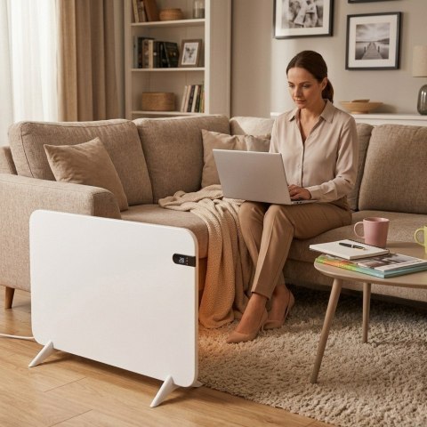 Grzejnik na podczerwień panel grzewczy promiennik IR 450W WIFI 45x70 cm z wyświetlaczem
