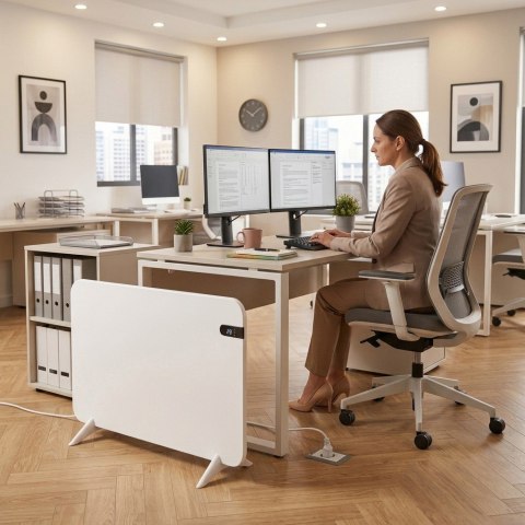Grzejnik na podczerwień panel grzewczy promiennik IR 450W WIFI 45x70 cm z wyświetlaczem