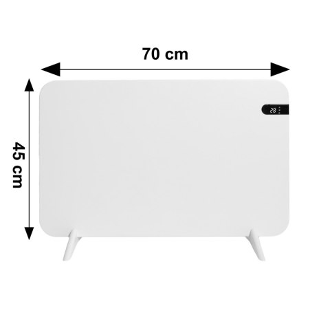 Grzejnik na podczerwień panel grzewczy promiennik IR 450W WIFI 45x70 cm z wyświetlaczem