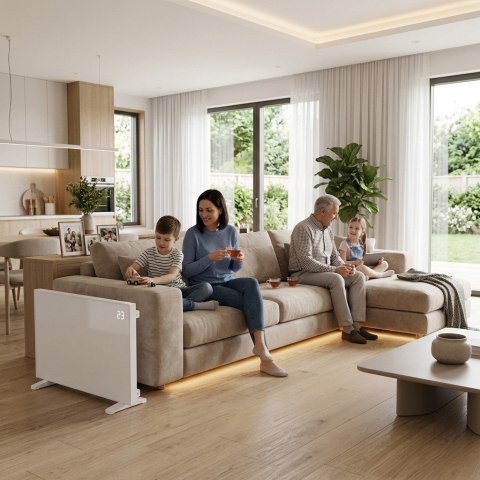 Grzejnik na podczerwień panel grzewczy promiennik IR 800W WIFI 60x100 cm z wyświetlaczem LED