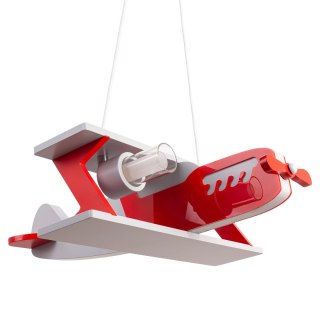 Lampa wisząca samolot Falcon - szaro-czerwony
