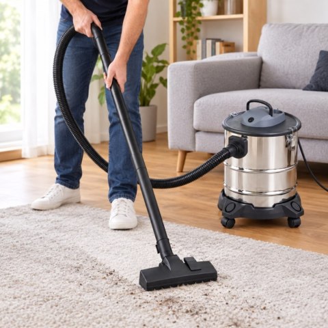 Przemysłowy odkurzacz kominkowy do pieca popiołu sadzy żaroodporny 20l 1200W