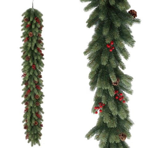 Świąteczna girlanda choinkowa 200 cm stroik premium