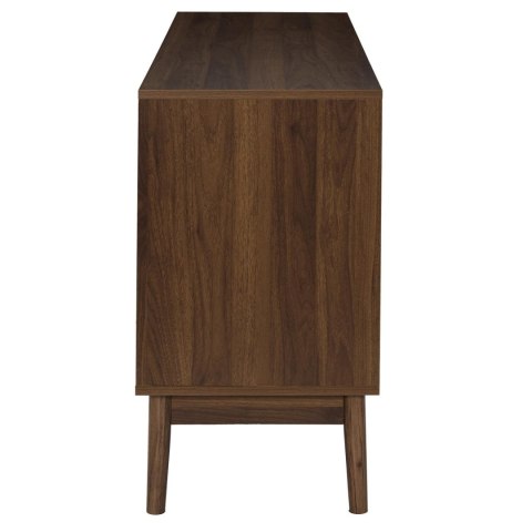 KOMODA NOCELLO, 120 CM, ORZECH, RYFLOWANA, DO SALONU, SYPIALNI, NA NÓŻKACH