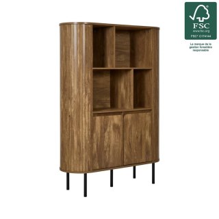 REGAŁ NA KSIĄŻKI NORDVIK, DO SALONU, SZAFKA, PÓŁKA, LOFT, DĄB, 100 CM, 5