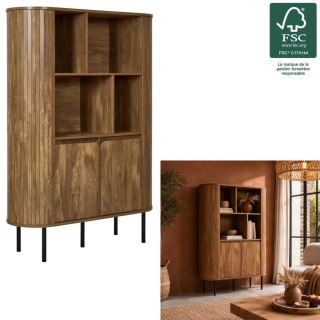 REGAŁ NA KSIĄŻKI NORDVIK, DO SALONU, SZAFKA, PÓŁKA, LOFT, DĄB, 100 CM, 5
