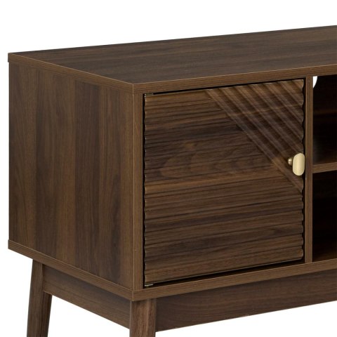 SZAFKA RTV NOCELLO 120 CM, ORZECH CIEMNY, FREZOWANY FRONT, POD TELEWIZOR