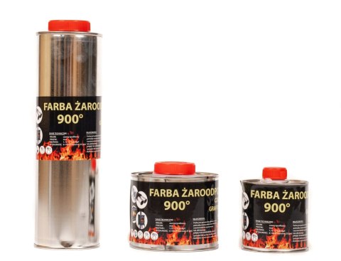 Farba 5L Kominkowa Lakier Żaroodporna do Kominków Czarna Trwała 900c