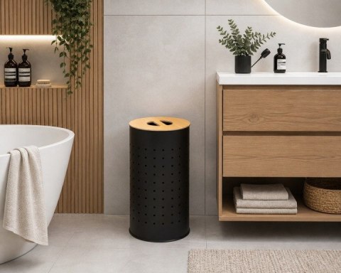 Kosz na Pranie 40l Stal Nierdzewna