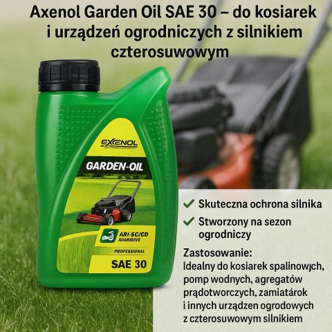 OLEJ SILNIKOWY DO KOSIARKI SPALINOWEJ 4-S 600ML AXENOL SAE30