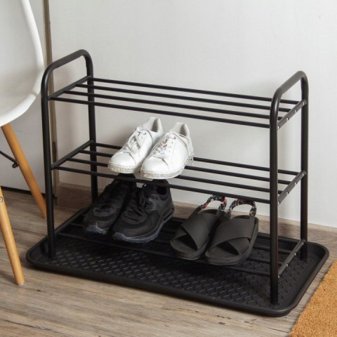 Ociekacz na Buty Czarny 76 x 38 cm Mata Podstawka Podkładka Osuszacz