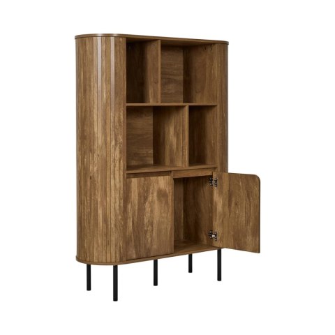 REGAŁ NA KSIĄŻKI NORDVIK, DO SALONU, SZAFKA, PÓŁKA, LOFT, DĄB, 100 CM, 5