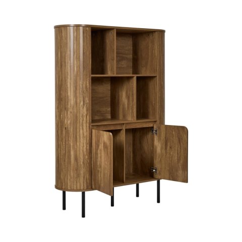 REGAŁ NA KSIĄŻKI NORDVIK, DO SALONU, SZAFKA, PÓŁKA, LOFT, DĄB, 100 CM, 5