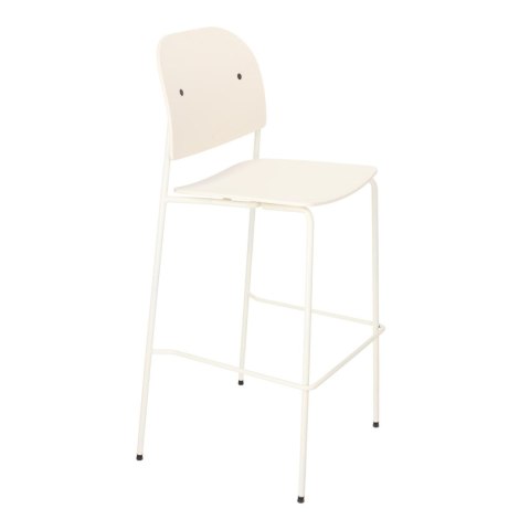 HOKER KRZESŁO BAROWE FLUX 75 CM, KREMOWE, DO WYSPY KUCHENNEJ, NOWOCZESNY