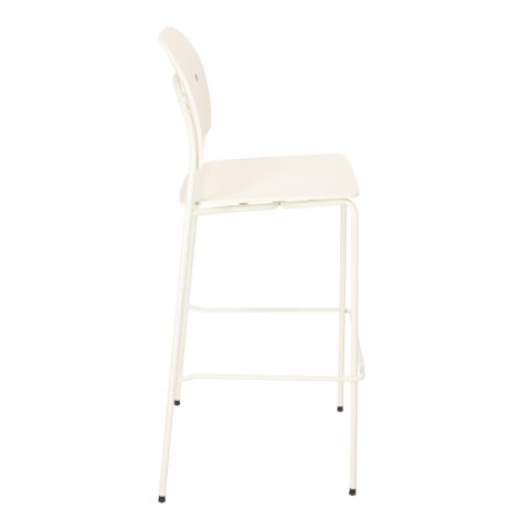 HOKER KRZESŁO BAROWE FLUX 75 CM, KREMOWE, DO WYSPY KUCHENNEJ, NOWOCZESNY
