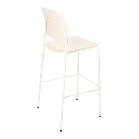 HOKER KRZESŁO BAROWE FLUX 75 CM, KREMOWE, DO WYSPY KUCHENNEJ, NOWOCZESNY