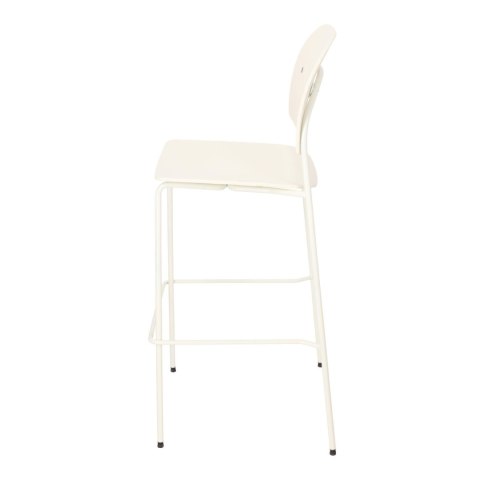 HOKER KRZESŁO BAROWE FLUX 75 CM, KREMOWE, DO WYSPY KUCHENNEJ, NOWOCZESNY