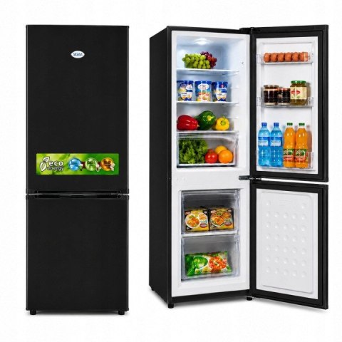 Lodówka Lodówko Zamrażarka Chłodziarka 145cm 162L Czarna 41dB Low Frost