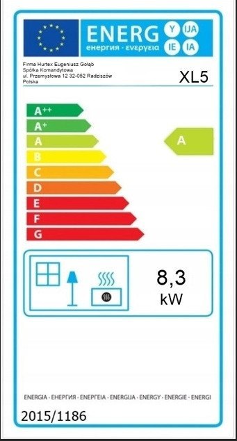 PIEC ŻELIWNY KOMINEK ATENA 9KW CZARNY + Zestaw Rur
