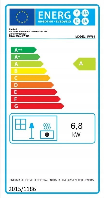 Piec Stalowy 6,8 kWh LEO + Zestaw Rur Koza Kominek Wolnostojący Do Salonu EkoProjekt