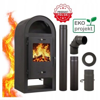 Piec Stalowy HADES 6,8 kW + Zestaw Rur Kominek Koza Do Salonu EKOPROJEKT CERTYFIKAT 2026