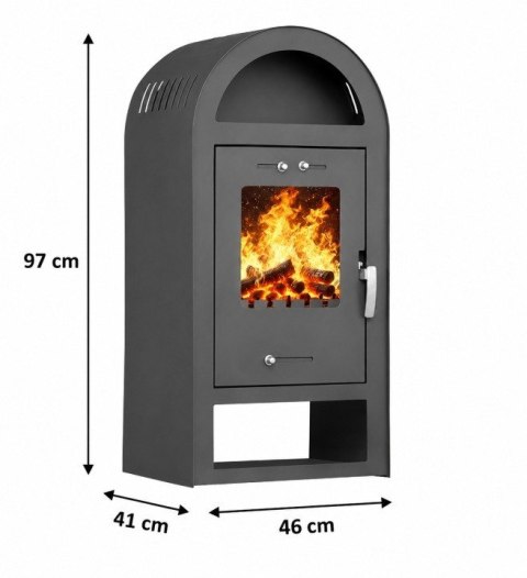 Piec Stalowy Hestia 7,5 kW Wolnostojący Kominek do Salonu Certyfikat ECO