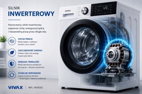Pralka Automatyczna Vivax WFL-141012CI 1400 obrotów 10kg Inwerter
