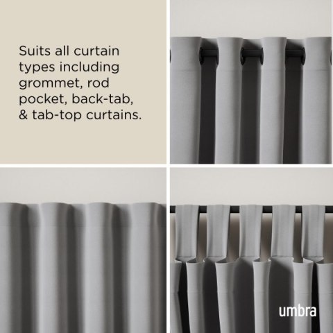 UMBRA karnisz TWILIGHT DOUBLE 76 - 213 cm czarny mat