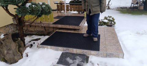 Wycieraczka Ażurowa 50x100 cm 16mm Gumowa Zewnętrzna pod Drzwi do Butów