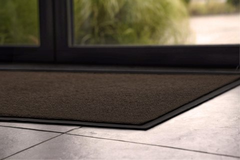 Wycieraczka pod Drzwi 60x90 cm Brąz Wewnętrzna Mata Do Butów Antypoślizgowa