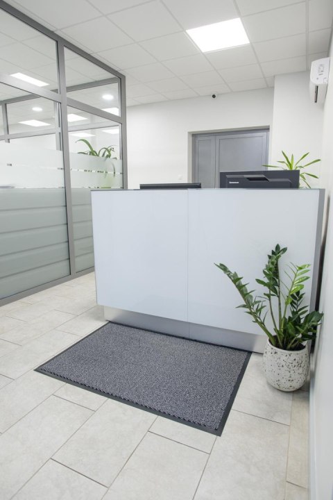 Wycieraczka pod Drzwi 60x90 cm Szara Wewnętrzna Mata Do Butów Antypoślizgowa