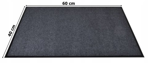 WYCIERACZKA POD DRZWI SMARTA, 40X60, GUMOWA, ANTYPOŚLIZGOWA, SZARA, MOCNA