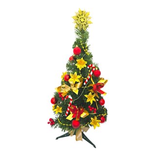 CHOINKA ŚWIĄTECZNA UBRANA NOËLLY, 70CM, ŚWIATEŁKA, GOTOWA, PRODUKCJA POLSKA