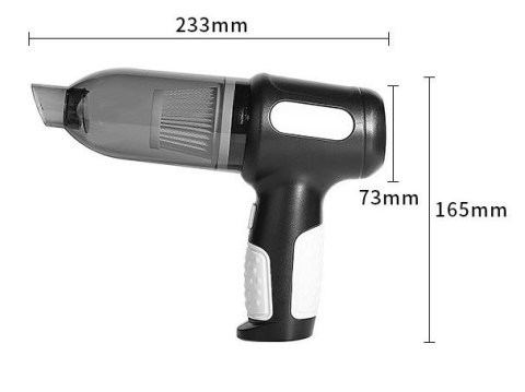 ODKURZACZ SAMOCHODOWY AEROCORTEX, BEZPRZEWODOWY, 10000PA, POMPKA, USB-C