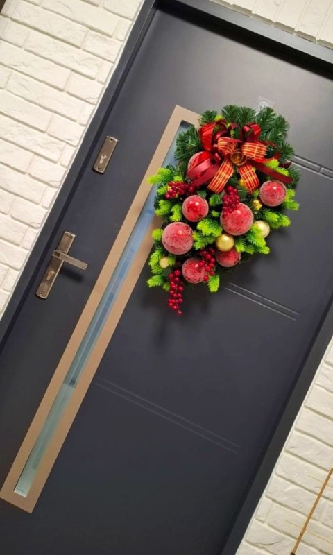 STROIK ŚWIĄTECZNY NOËLLY, CHOINKA NA ŚCIANĘ, DRZWI, XXL, 70CM, UBRANA