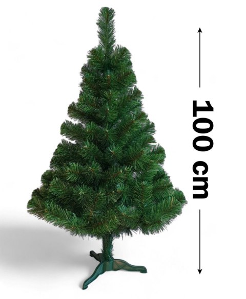 CHOINKA SZTUCZNA GRANVIK, 100CM, ZIELONA, GĘSTA, STABILNY STOJAK, POLSKA