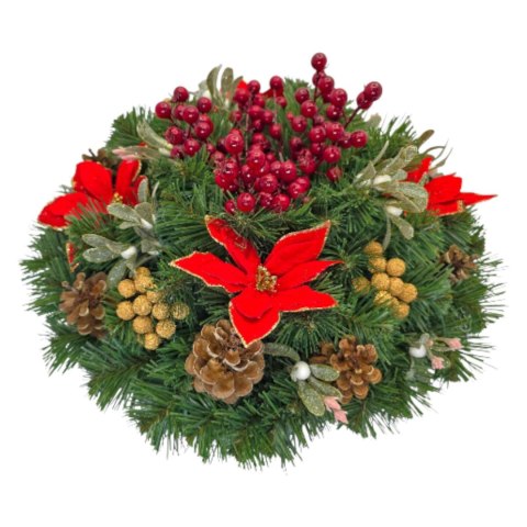 STROIK ŚWIĄTECZNY LACRYMA, NA STÓŁ, RĘKODZIEŁO, 50 CM, BOŻE NARODZENIE